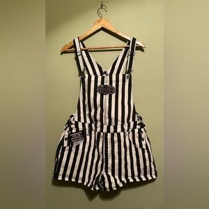 Beetlejuice Overalls - Jumper - Halloween Overalls - Striped Jumper - Custom